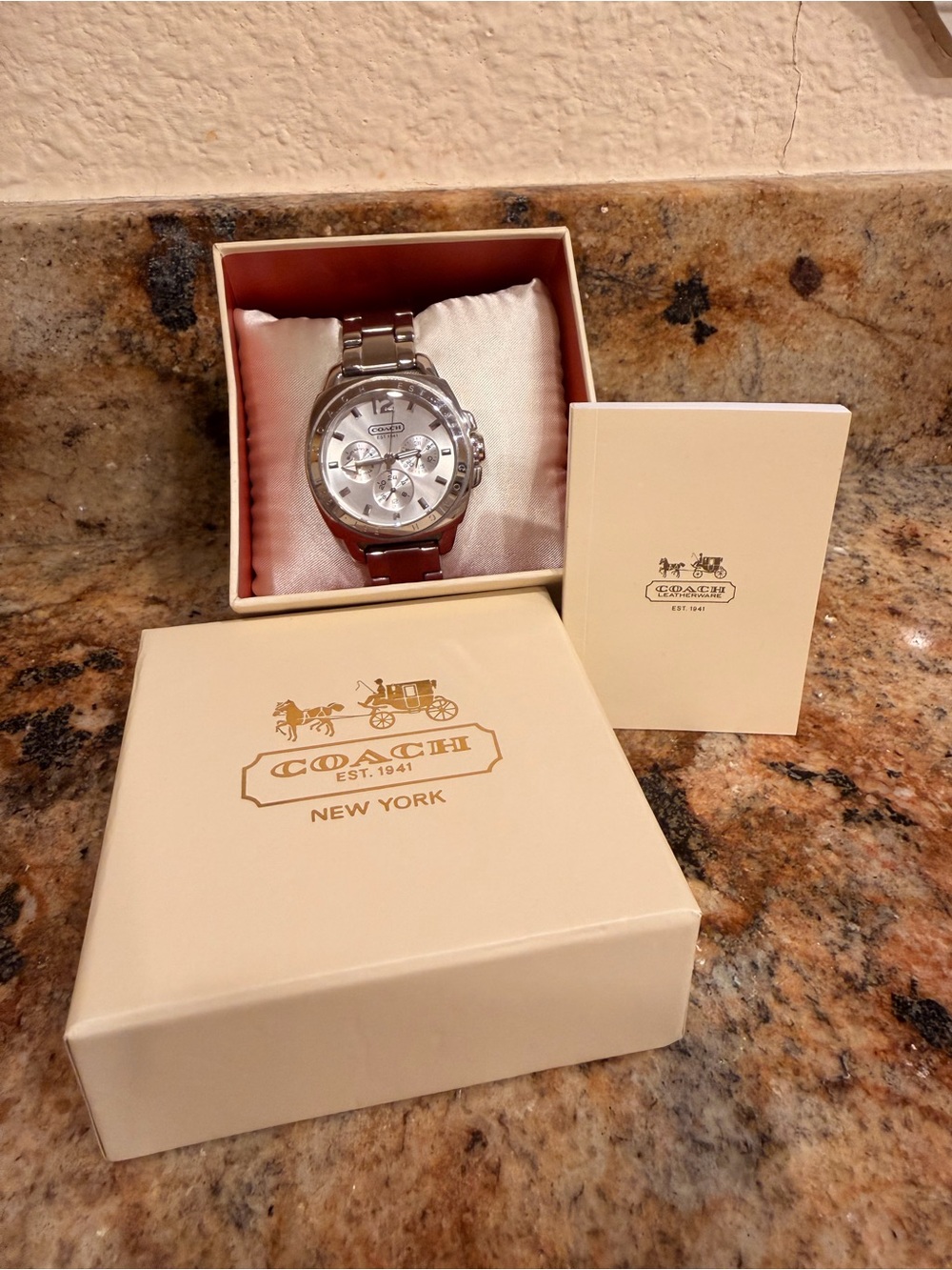 Coach Women’s Boyfriend Chronograph Watch - Silver